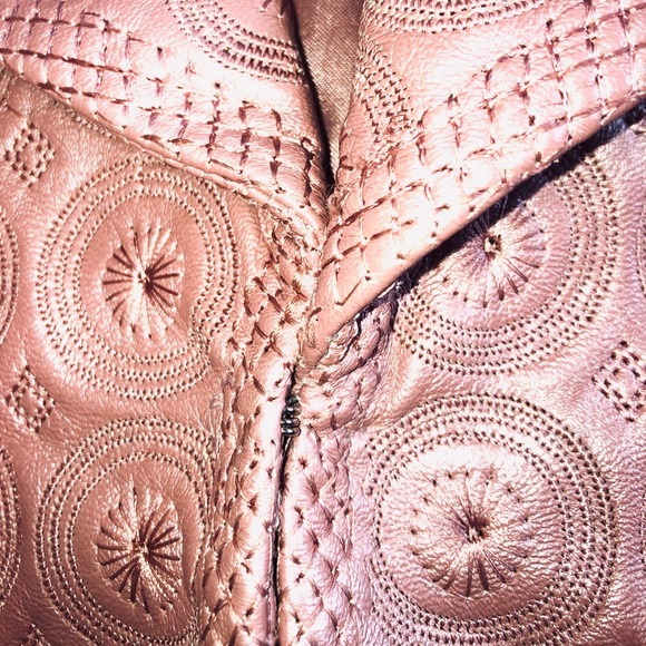 Leather Ice Pink/Rose Cropped Jacket - Picture 2 of 16